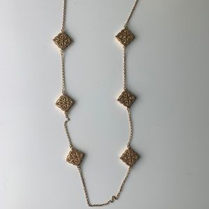 Francesca’s Long Gold Pendant Necklace
